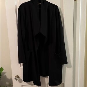 Max Studio Elegant Black Open Cardigan style Coat